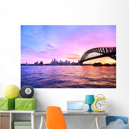 Panorama Sydney Harbour Dusk Wall Decal