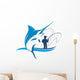 Fishing Marlin Club Wall Decal