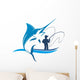 Fishing Marlin Club Wall Decal