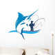 Fishing Marlin Club Wall Decal