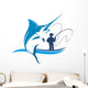 Fishing Marlin Club Wall Decal