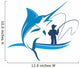 Fishing Marlin Club Wall Decal