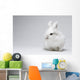 Video White Rabbit Blue Wall Decal