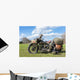 Old American Military Motorcycle Wall Decal