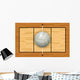 White Volleyball Hardwood Court Wall Decal