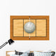 White Volleyball Hardwood Court Wall Decal