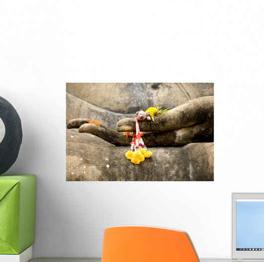 Buddhist Hand Flower Wall Decal