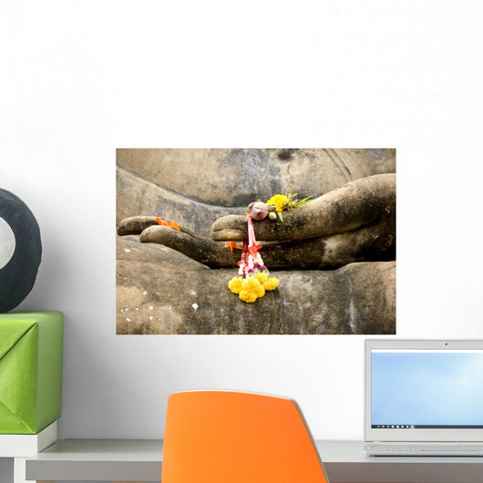 Buddhist Hand Flower Wall Decal