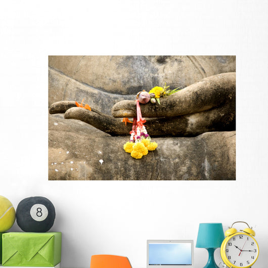 Buddhist Hand Flower Wall Decal