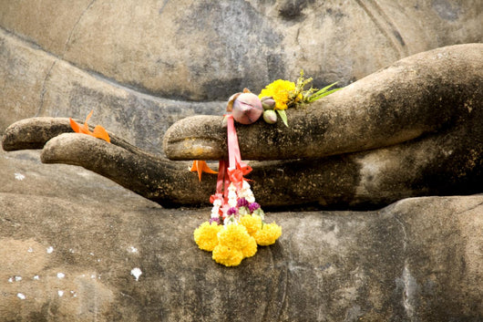 Buddhist Hand Flower Wall Decal