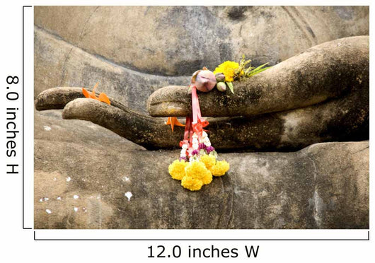 Buddhist Hand Flower Wall Decal