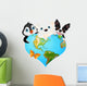 Animals Love Earth Wall Decal