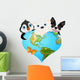 Animals Love Earth Wall Decal