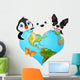 Animals Love Earth Wall Decal