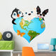 Animals Love Earth Wall Decal