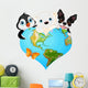 Animals Love Earth Wall Decal
