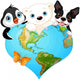 Animals Love Earth Wall Decal