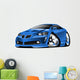 Cartoon Blue Muscle Car Wall Decal