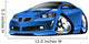 Cartoon Blue Muscle Car Wall Decal