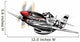 P-51 Mustang Wwii Airplane Wall Decal