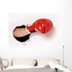 Hand Boxing Glove through Wall Decal
