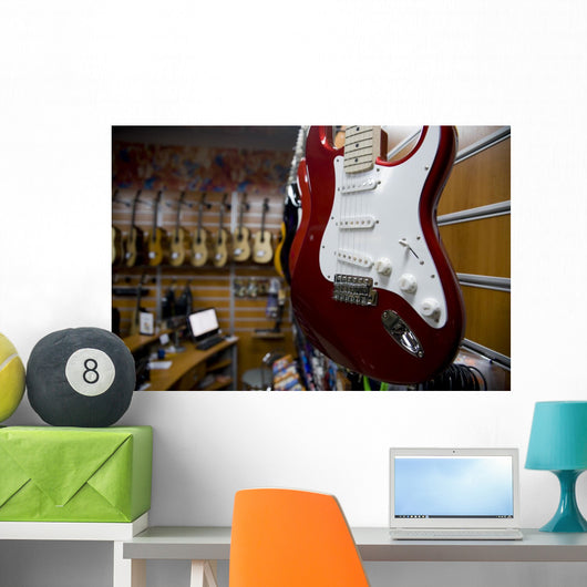 Guitar Music Store Wall Decal Design 2