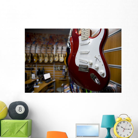 Guitar Music Store Wall Decal Design 2