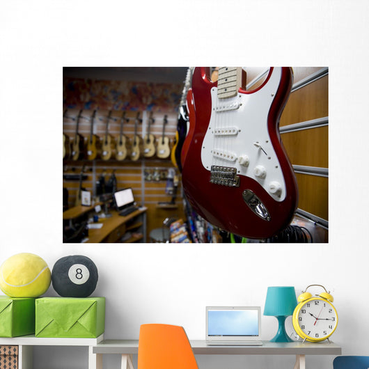 Guitar Music Store Wall Decal Design 2