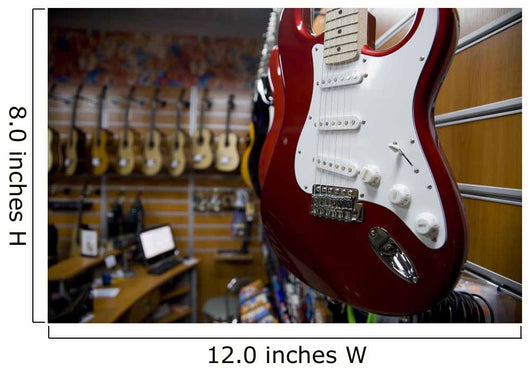 Guitar Music Store Wall Decal Design 2