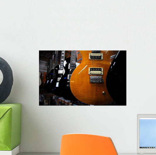 Guitar Music Store Wall Decal Design 1
