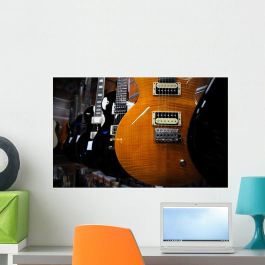 Guitar Music Store Wall Decal Design 1