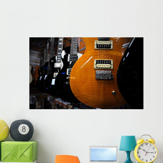 Guitar Music Store Wall Decal Design 1