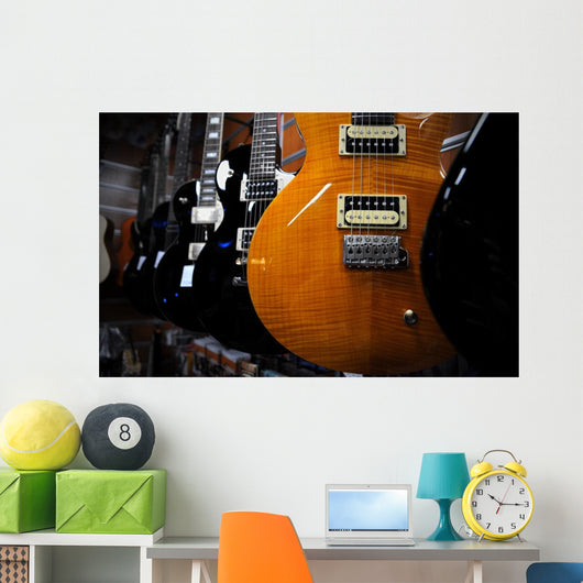 Guitar Music Store Wall Decal Design 1