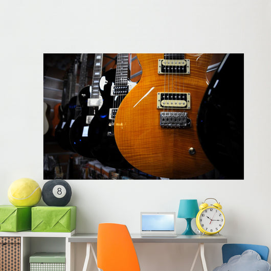 Guitar Music Store Wall Decal Design 1