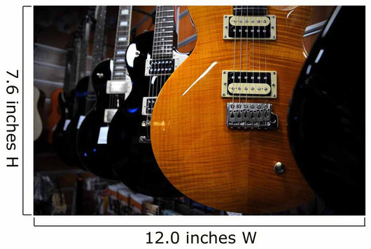 Guitar Music Store Wall Decal Design 1