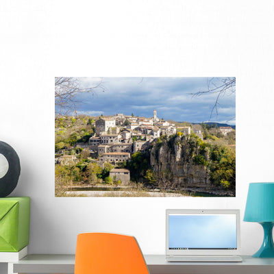 Balazuc Ardeche Wall Decal shown on a wall