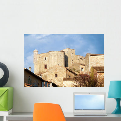 Chateau La Roure Wall Decal shown on a wall