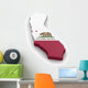 Map California State with Wall Decal