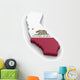 Map California State with Wall Decal