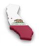 Map California State with Wall Decal