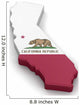 Map California State with Wall Decal