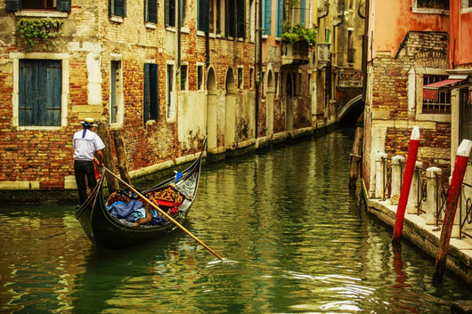 Venice Italy Gondolier and Wall Decal