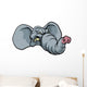 Cartoon Elephant Mascot Wall Decal
