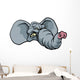 Cartoon Elephant Mascot Wall Decal