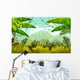 Jungle Mountain Scene Wall Decal