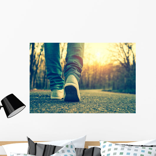 Woman Jeans and Sneaker Wall Decal
