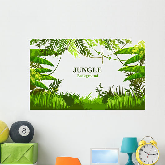 Customizable Jungle Scene Wall Decal