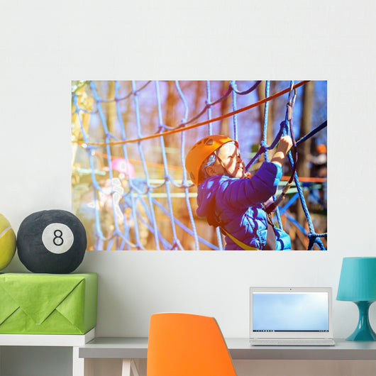 Little Boy Climbing Adventure Wall Decal
