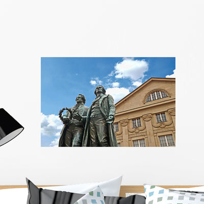 Goethe-schiller Denkmal Vor Deutschen Wall Decal shown on a wall