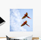 Bright Scarlet Macaw Flight Wall Decal